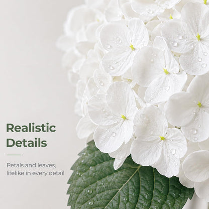 Hydrangea Artificial Flowers in Vase Fake Flowers for Home Decor