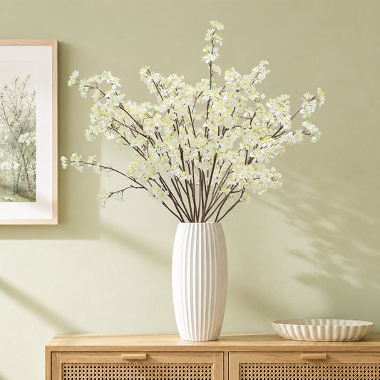 8Pcs 35.4'' Artificial Cherry Blossom Branches for Home Wedding Decor