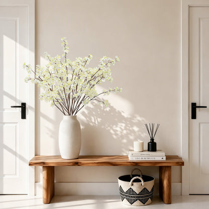 8Pcs 35.4'' Artificial Cherry Blossom Branches for Home Wedding Decor