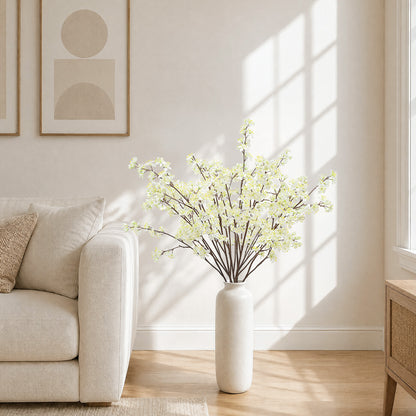 8Pcs 35.4'' Artificial Cherry Blossom Branches for Home Wedding Decor
